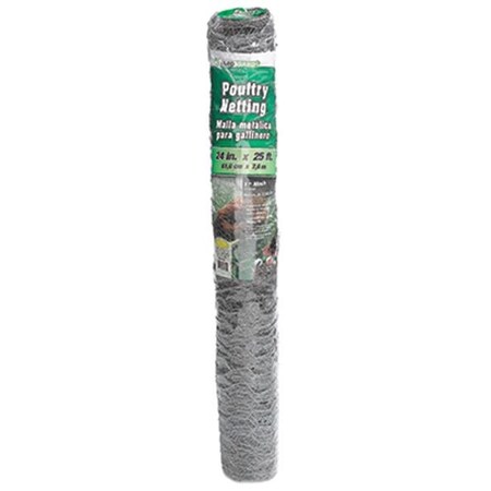 Midwest Airlines Midwest Air 308404B 24 in. x 25 ft. Galvanized Poultry Net; 1 in. Mesh 360578
